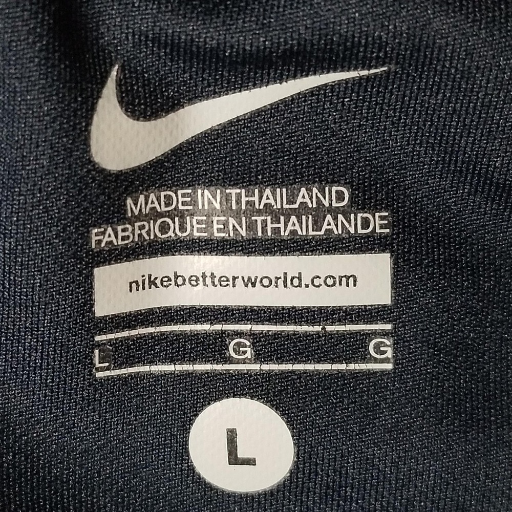 Nike Pants Mens Large Blue Gray Track Athletic Warm Up Polyester Stripe - Picture 5 of 12
